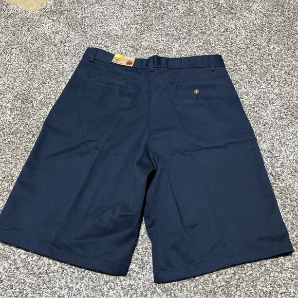 NEW DOCKERS NAVY BLUE BOYS SZ 33 HUSKY UNIFORM FLAT FRONT SHORTS Adjust - Picture 11 of 13